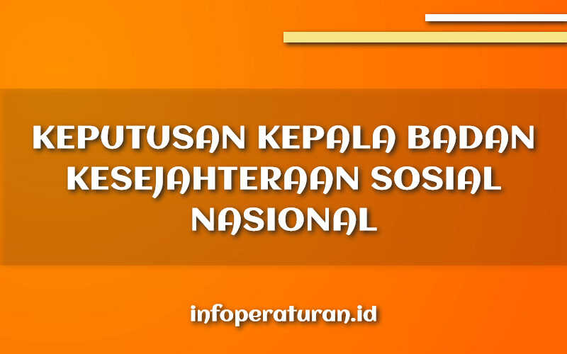 Keputusan Kepala Badan Kesejahteraan Sosial Nasional Nomor 17/HUK/BKSN/2000